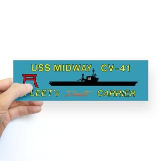 CV 41 Fleets Finest Carrier Bumper Sticker