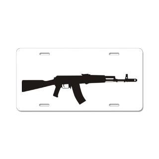 IRA black AK 47 rifle logo Aluminum License Plate for $19.50