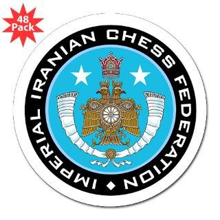 Imperial Iranian Chess Federa 3 Lapel Sticker (48