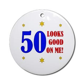 50 Gifts  50 Ornaments  Fun 50th Birthday Ornament (Round)