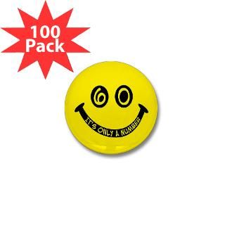 60 Gifts  60 Buttons  60th birthday smiley face Mini Button (100