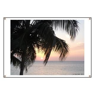 sun setting under palm jamaica banner $ 53 29