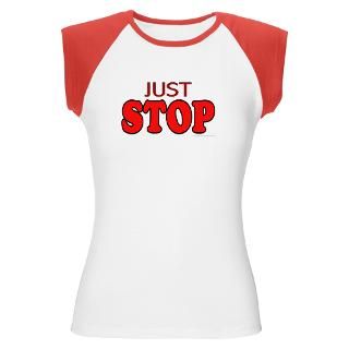 NEW DESIGN Just Stop/Warning Cap Sleeve T Shirt T Shirt by