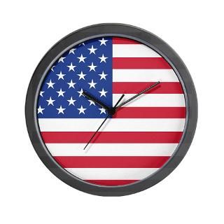 America Gifts  America Home Decor  AMERICAN US FLAG Wall Clock