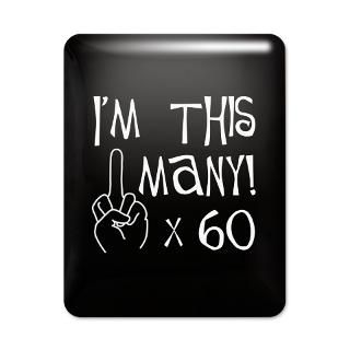60 Gifts  60 IPad Cases  60th birthday middle finger iPad Case