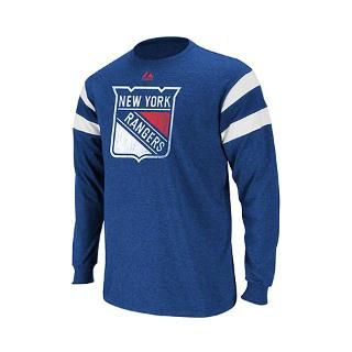 New York Rangers Blue Clear Shot Fashion Long Sleeve T Shirt