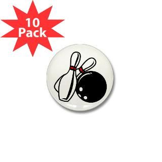 BOWLING BALL AND PINS 2.25 Button (100 pack)