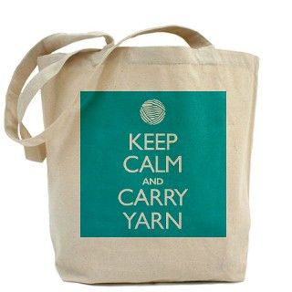 Ball Gifts  Ball Bags  Turquoise Keep Calm and Carry Yarn Tote