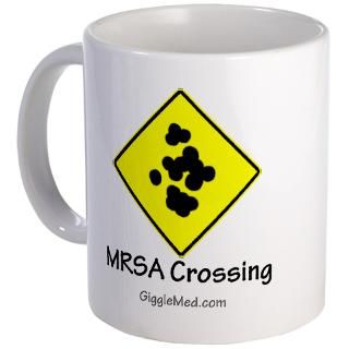 mrsa crossing sign 01 mug $ 15 97