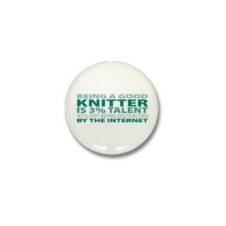 Funny Gifts  Funny Buttons  Good Knitter Mini Button