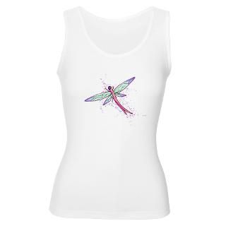 purple green dragonfly tattoo women s tank top $ 35 98