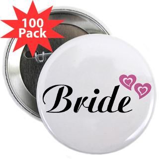 Bachelorette Party Buttons  Bride Black 2.25 Button (100 pack