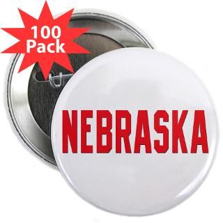 America Gifts  America Buttons  Nebraska 2.25 Button (100 pack)