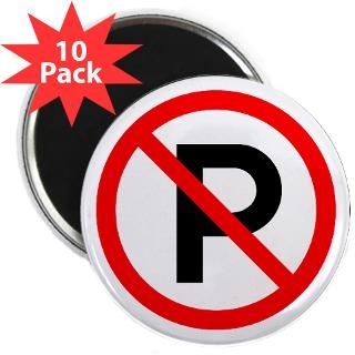 No Parking Sign   2.25 Magnet (10 pack)