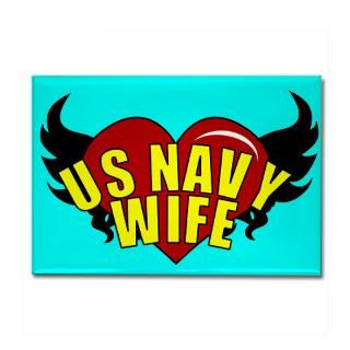 NAVY WIFE TATTOO DESIGN Rectangle Sticker 50 pk)