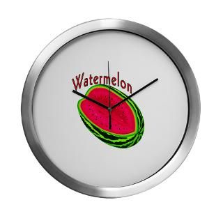 Comical Watermelon Cartoons Modern Wall Clock
