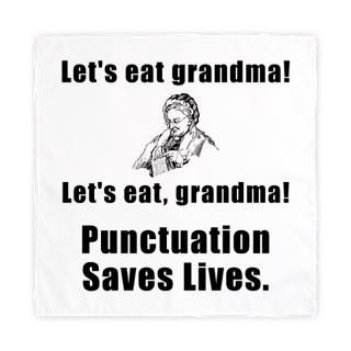 Punctuation Saves Lives Black.png Cloth Napkins