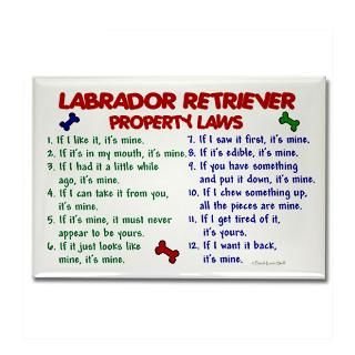 Labrador Retriever Property Laws 2 Rectangle Magne by poochloverstuff