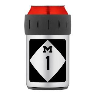 Woodward Ave. M1 Sign (white) Thermos can cooler  For Product Type