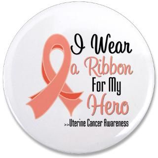 Wear a Ribbon For My Hero Uterine Cancer Shirts : Shirts 4 Cancer