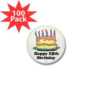 happy 15th birthday mini button 100 pack $ 143 99