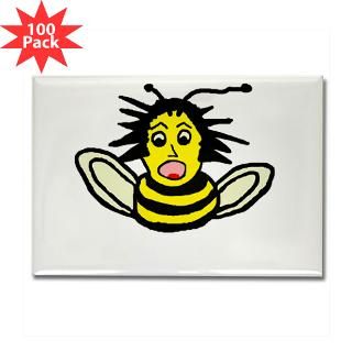wild crazy female bee rectangle magnet 100 pack $ 145 99
