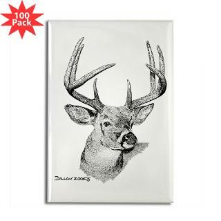 Whitetail Deer Rectangle Magnet (100 pack)  Whitetail Deer