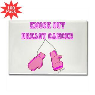 knock out breast cancer rectangle magnet 100 pack $ 159 99