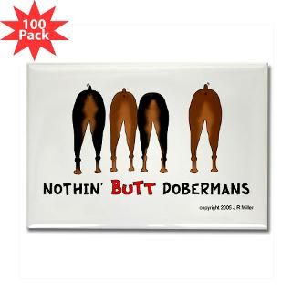 nothin butt dobermans rectangle magnet 100 pack $ 174 99
