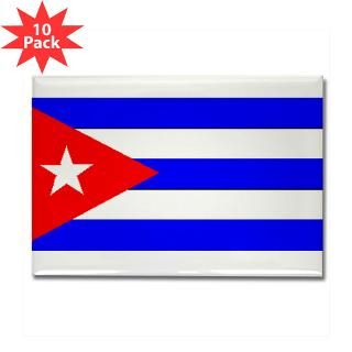 Cuba Cuban Blank Flag Rectangle Magnet (10 pack)