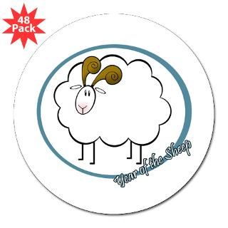 Year of the Sheep 3 Lapel Sticker (48 pk)
