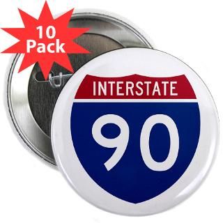 Interstate Highway 90  Symbols on Stuff T Shirts Stickers Hats and