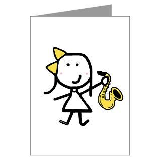 Simple & Cute This design of a girl & her saxophone is perfect for
