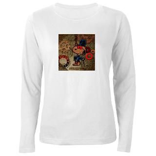 Steampunk Snoopy Womens Long Sleeve T Shirt