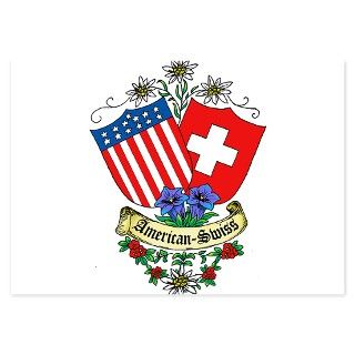 Gifts  Alpenrose Flat Cards  American Swiss Crest 3.5 x 5 Flat Cards