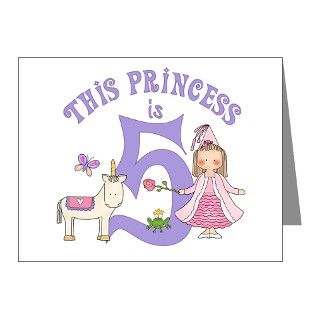 Birthday Note Cards > Unicorn Princess 5th Birthday Invitations 10pk