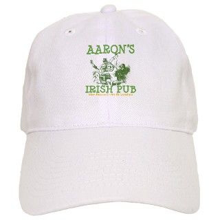 Aarons Vintage Irish Pub Personalized Baseball Cap by bestnametees