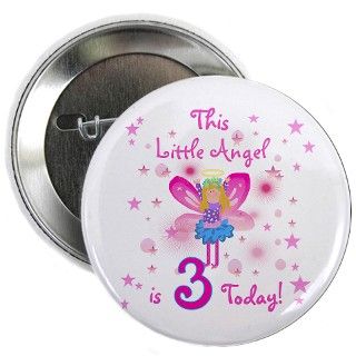 Years Old Gifts  3 Years Old Buttons  Birthday Angel 3rd Birthday