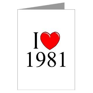Love 1981 Greeting Cards (Pk of 10) for
