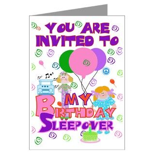 Gifts  Birthday Greeting Cards  Birthday Sleepover Invitations