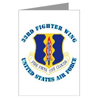 33rd Fighter Wing with Text Greeting Card for