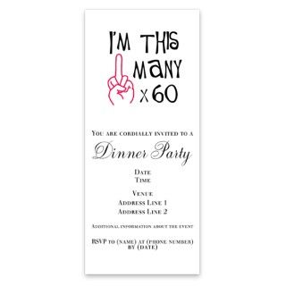 60th birthday middle finger Invitations by Admin_CP49581