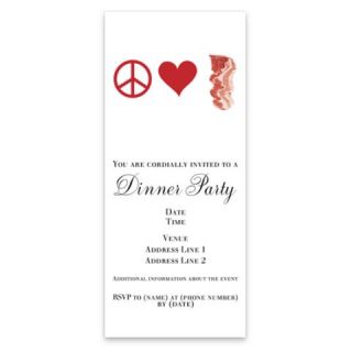 Peace Love Bacon Invitations by Admin_CP6977393  507291953