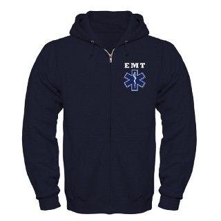 911 Gifts  911 Sweatshirts & Hoodies  EMT Zip Hoodie (dark)