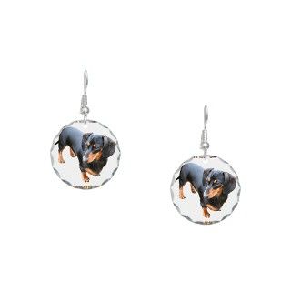 Animals Gifts  Animals Jewelry  I Trip Wiener Earring Circle Charm