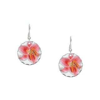 Gifts > Jewelry > Stargazer Lily Earring Circle Charm
