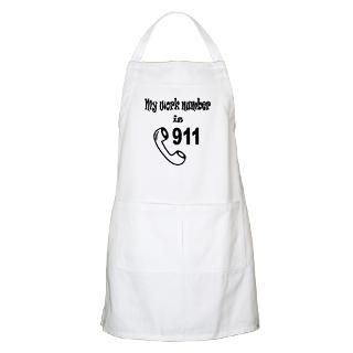 My work number is 911 BBQ Apron for