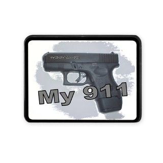 2Nd Amendment Car Accessories  My 911   Glock Rectangular Hitch Cover