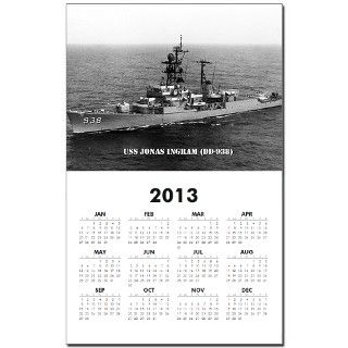 938 Gifts  938 Home Office  USS JONAS INGRAM (DD 938) Calendar Print