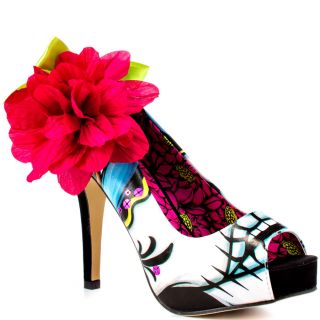 Iron Fists Multi Color Ladykiller Peep Toe Plat  White Multi for 59